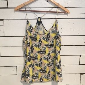 Floral J Crew Tank 100% Silk